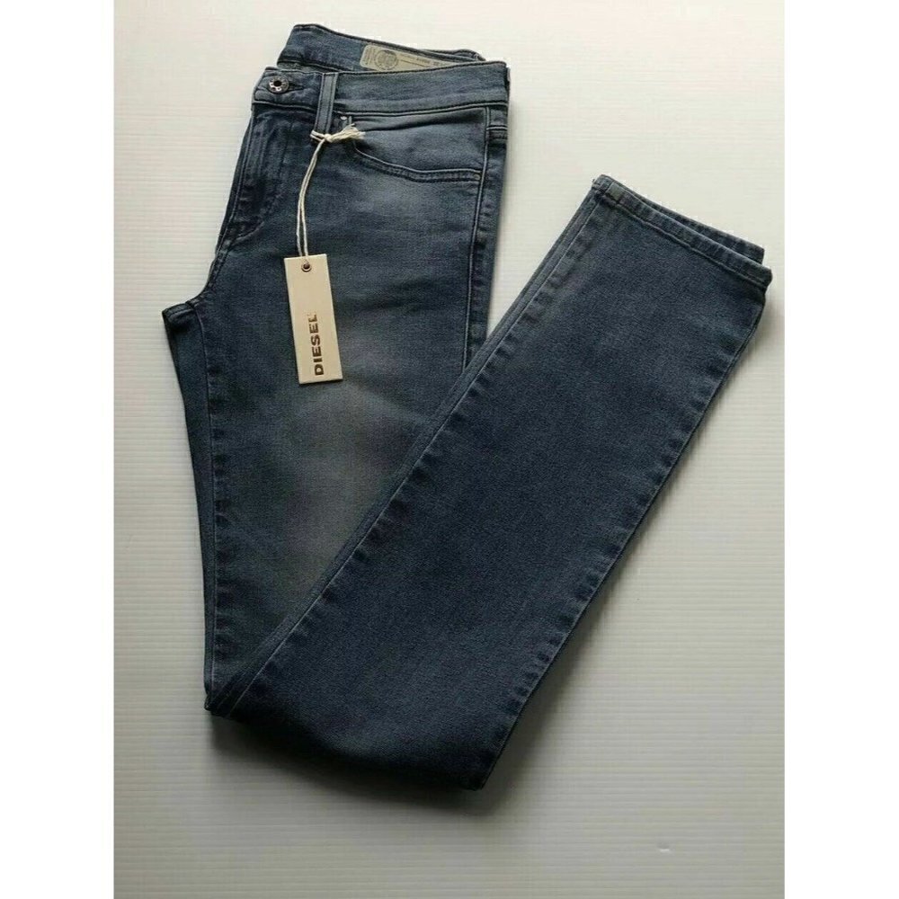 Diesel Womens Blue Denim RS018 Slim Straight Regular Jeans Size 25 26 27 - Picture 4 of 11